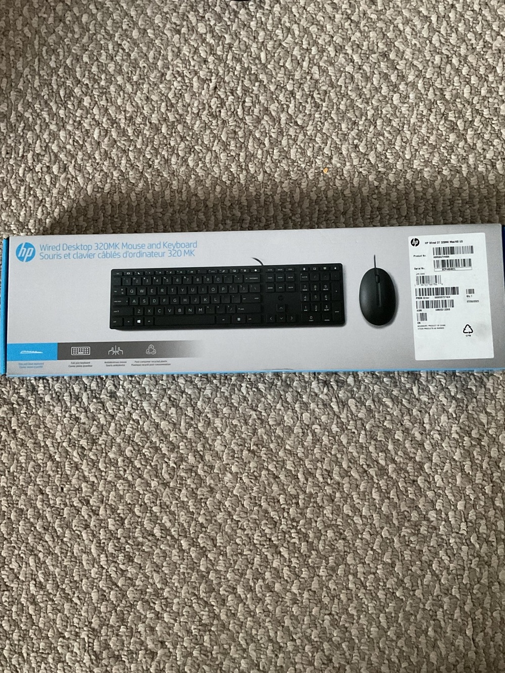 HP Wired Desktop Keyboard and Mouse Combo - Black